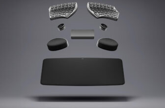 The Nuio Circulate is a customizable cut up ergonomic keyboard with magnetic peripherals