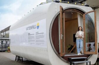 Sustainable Tiny House: Wind Turbine Nacelle Reworked Into A Small Home